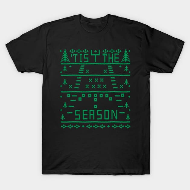 'Tis the Season Football Ugly Christmas Sweater Party Football Lover T-Shirt by TeeCreations